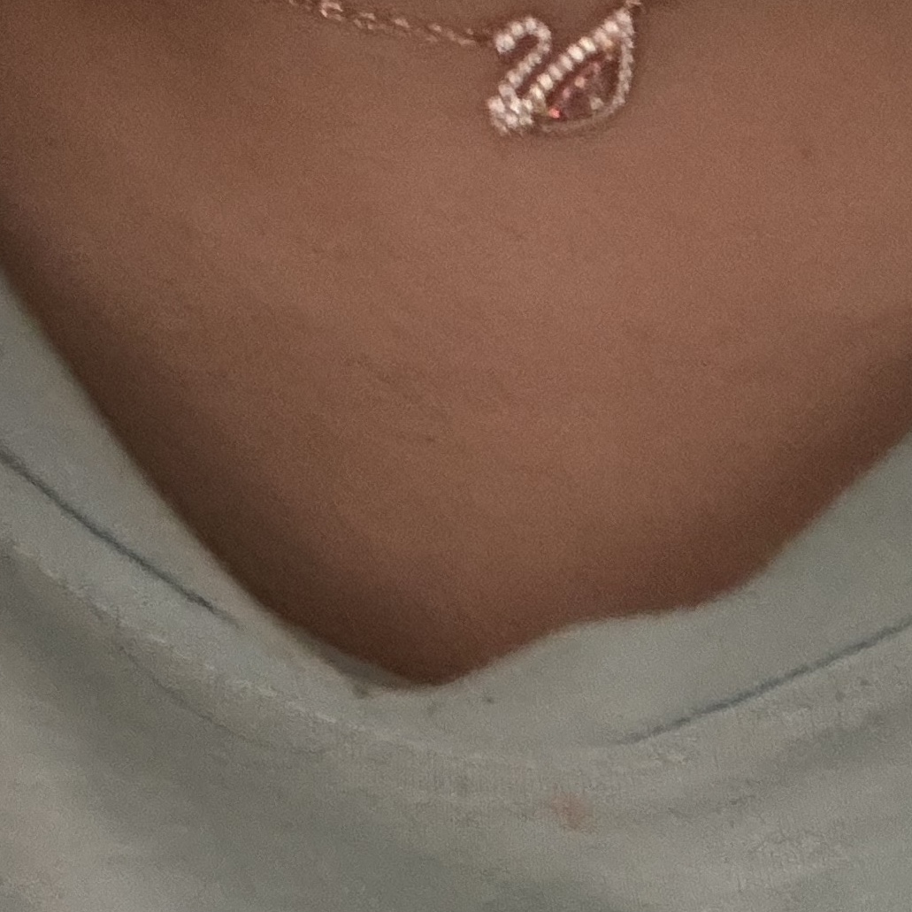 (W) Swarovski Dazzling Swan Necklace Pink Rose Gold Plated 착용 스타일