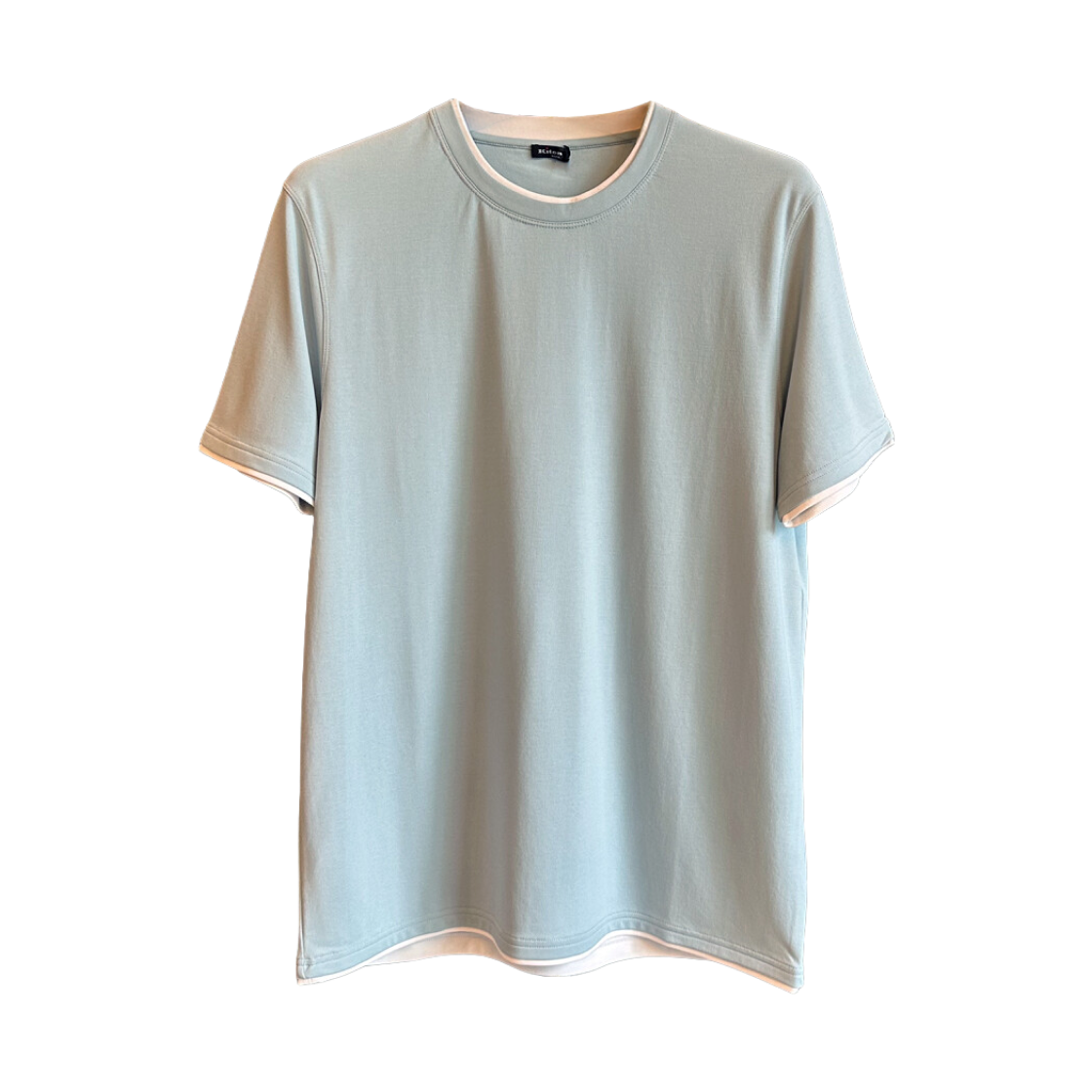 키톤 레이어드 코튼 숏슬리브 티셔츠 스카이(Kiton Layered Cotton Short Sleeve T-Shirt Sky)