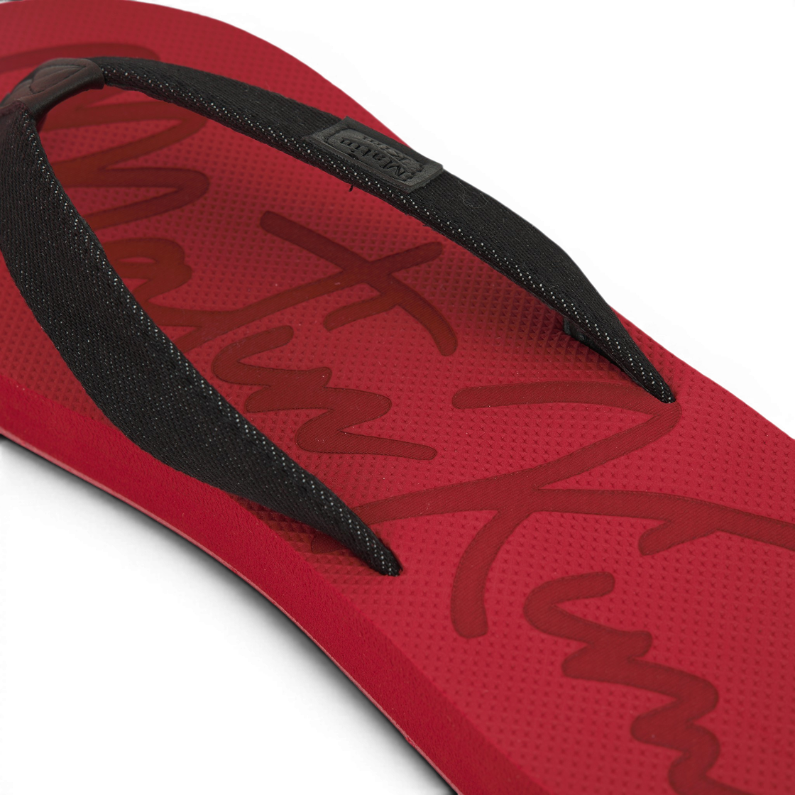 마뗑킴 마틴 데님 루프 플립 플랍 레드(Matin Kim Matin Denim Loop Flip Flop In Red) - 8