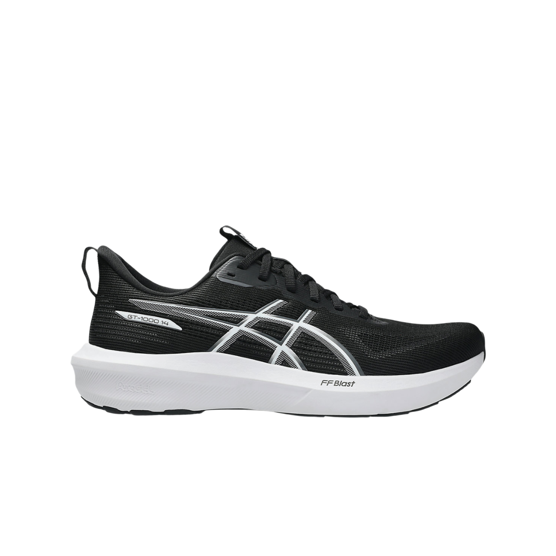 1011C077-002 Asics GT-1000 14 Black White - D Standard