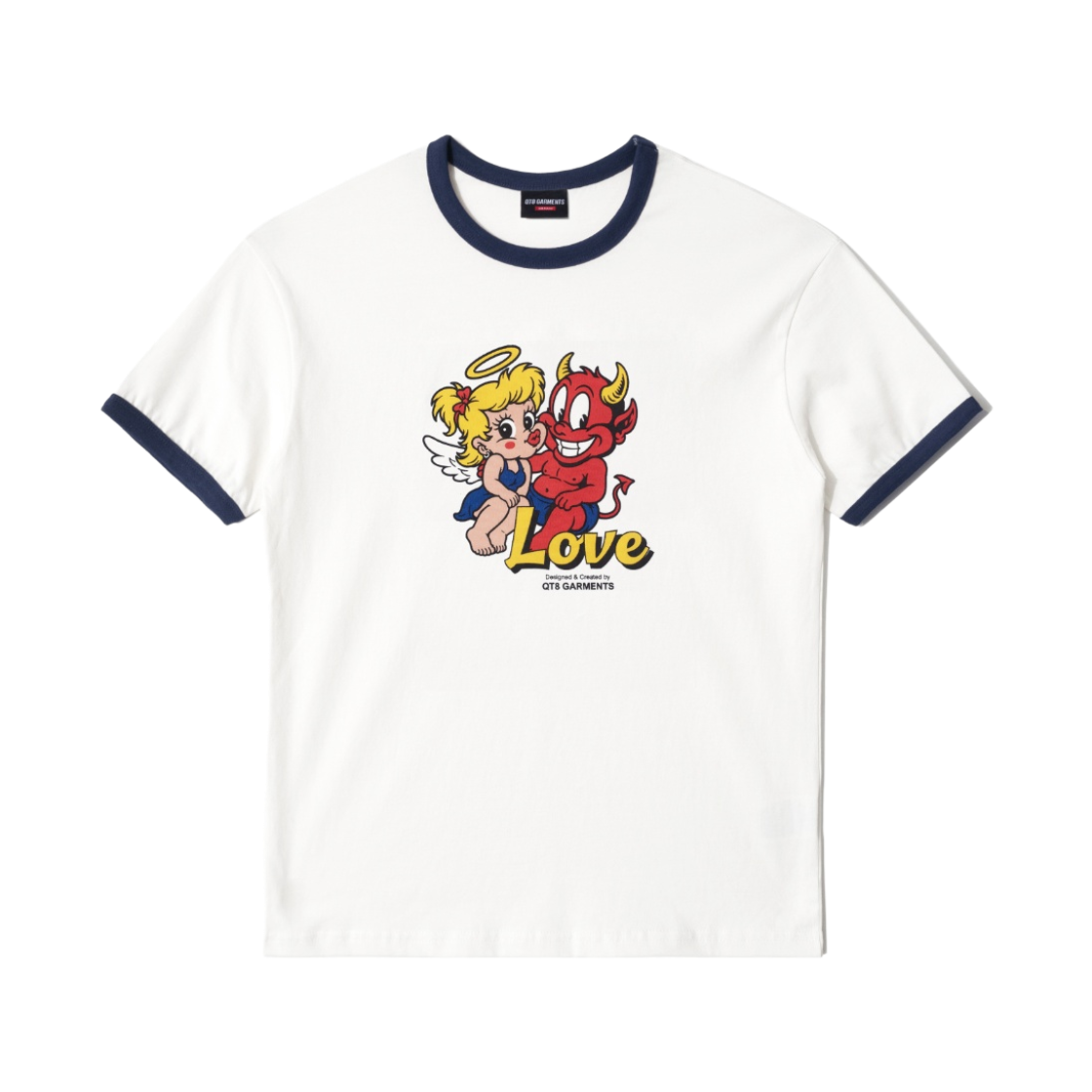 큐티에잇 가먼츠 러브 링거 티 네이비(QT8 GARMENTS Love Ringer Tee Navy) - 1