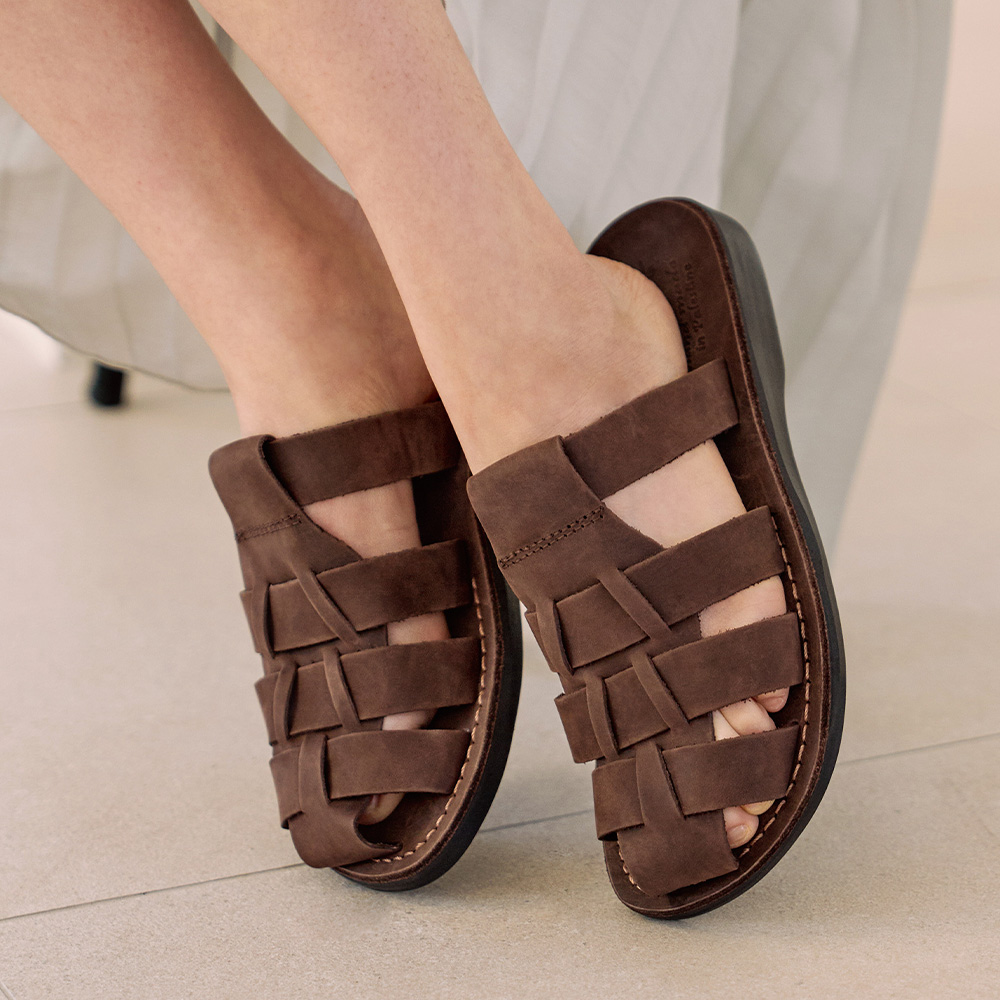 예루살렘 샌들 1063NN 미카엘 슬라이드 브라운(JERUSALEM SANDALS 1063NN Michael Slide Brown) - 2