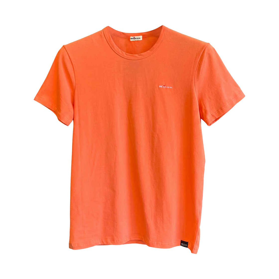 키톤 라운드넥 로고 숏슬리브 티셔츠 오렌지(Kiton Roundneck Logo Short Sleeve T-Shirt Orange)