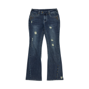 True Religion No Religion Bootcut Denim Pants Washed Indigo