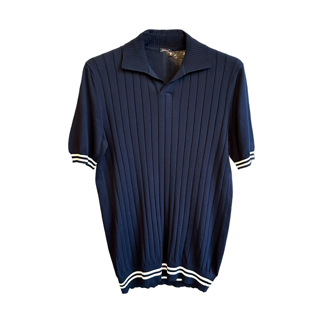 키톤 리브드 디테일 폴로 네이비(Kiton Ribbed Detail Polo Navy)