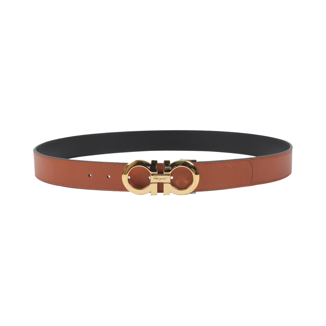 675542-735832 Ferragamo Reversible and Adjustable Gancini Belt Brown