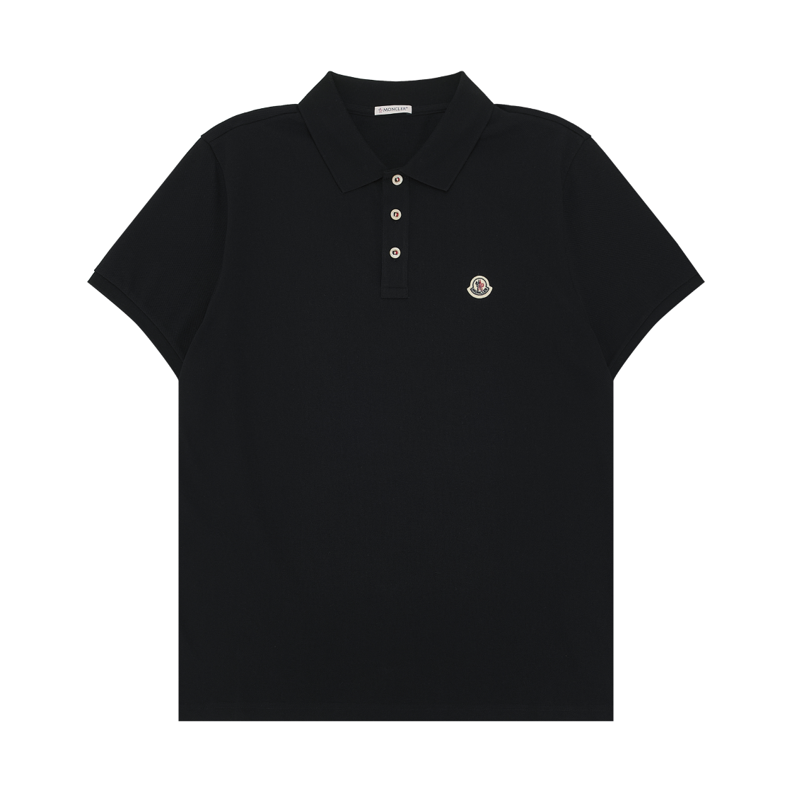 몽클레르 로고 패치 코튼 폴로 셔츠 블랙 - 26SS(Moncler Logo Patch Cotton Polo Shirt Black - 26SS)