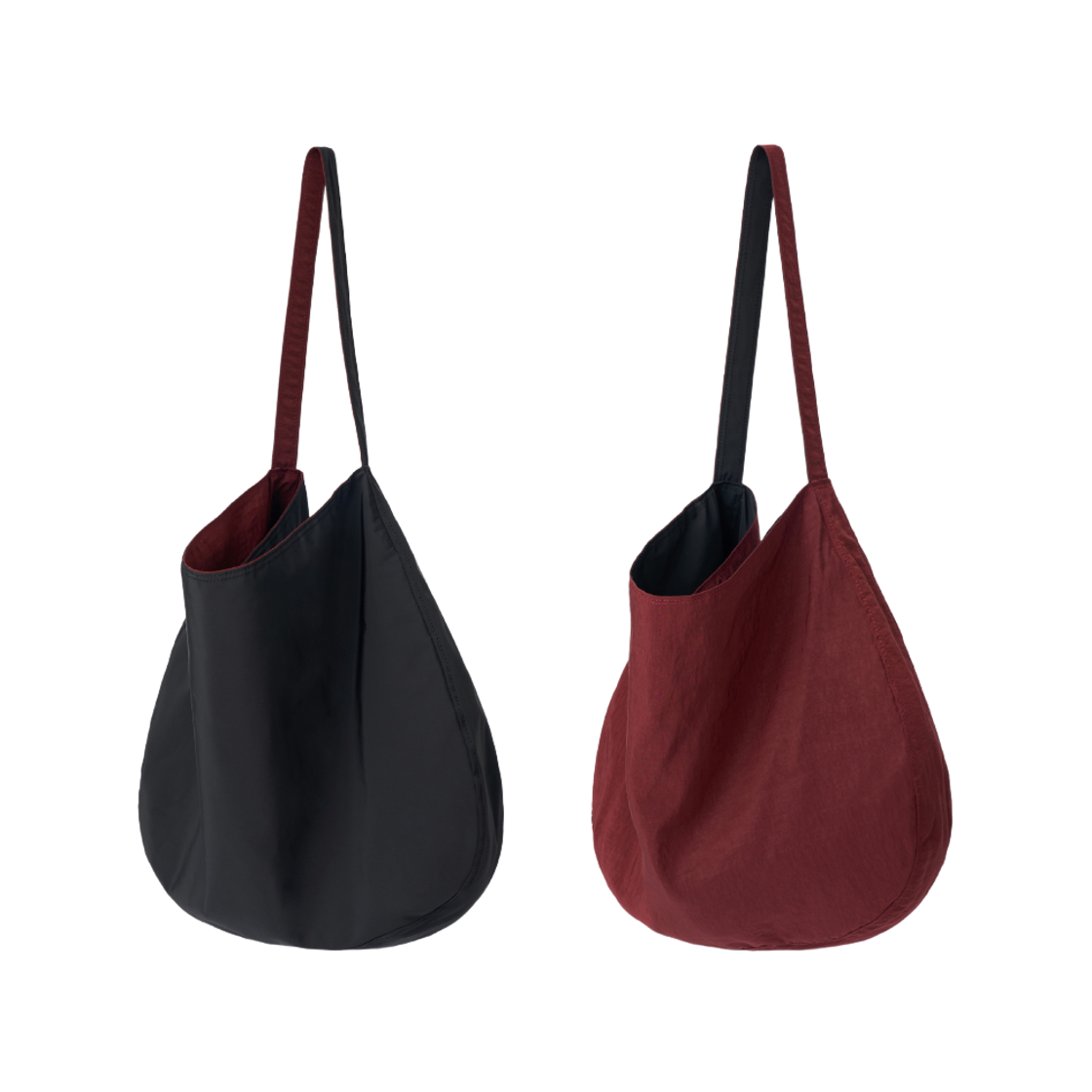 하아카이브 리버서블 숄더백 블랙/ 버건디(Hah Archive Reversible Shoulder Bag Black / Burgundy)