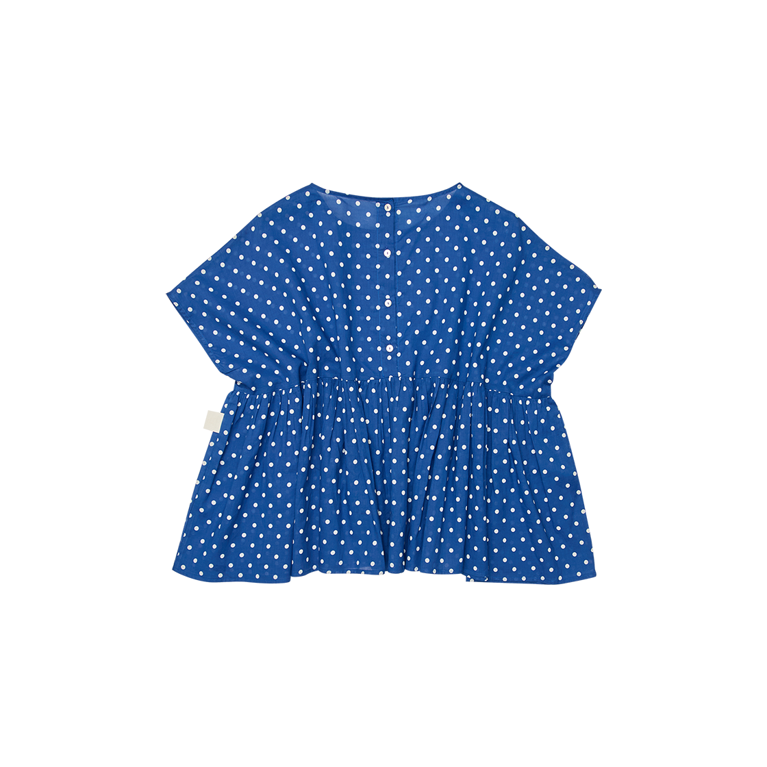 고트 도트 페플럼 탑 A type 블루((W) GORT Dot Peplum Top A Type Blue) - 2