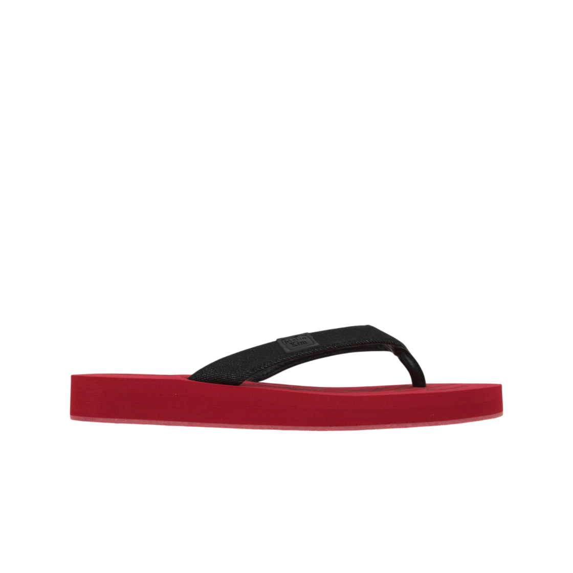 마뗑킴 마틴 데님 루프 플립 플랍 레드(Matin Kim Matin Denim Loop Flip Flop In Red)