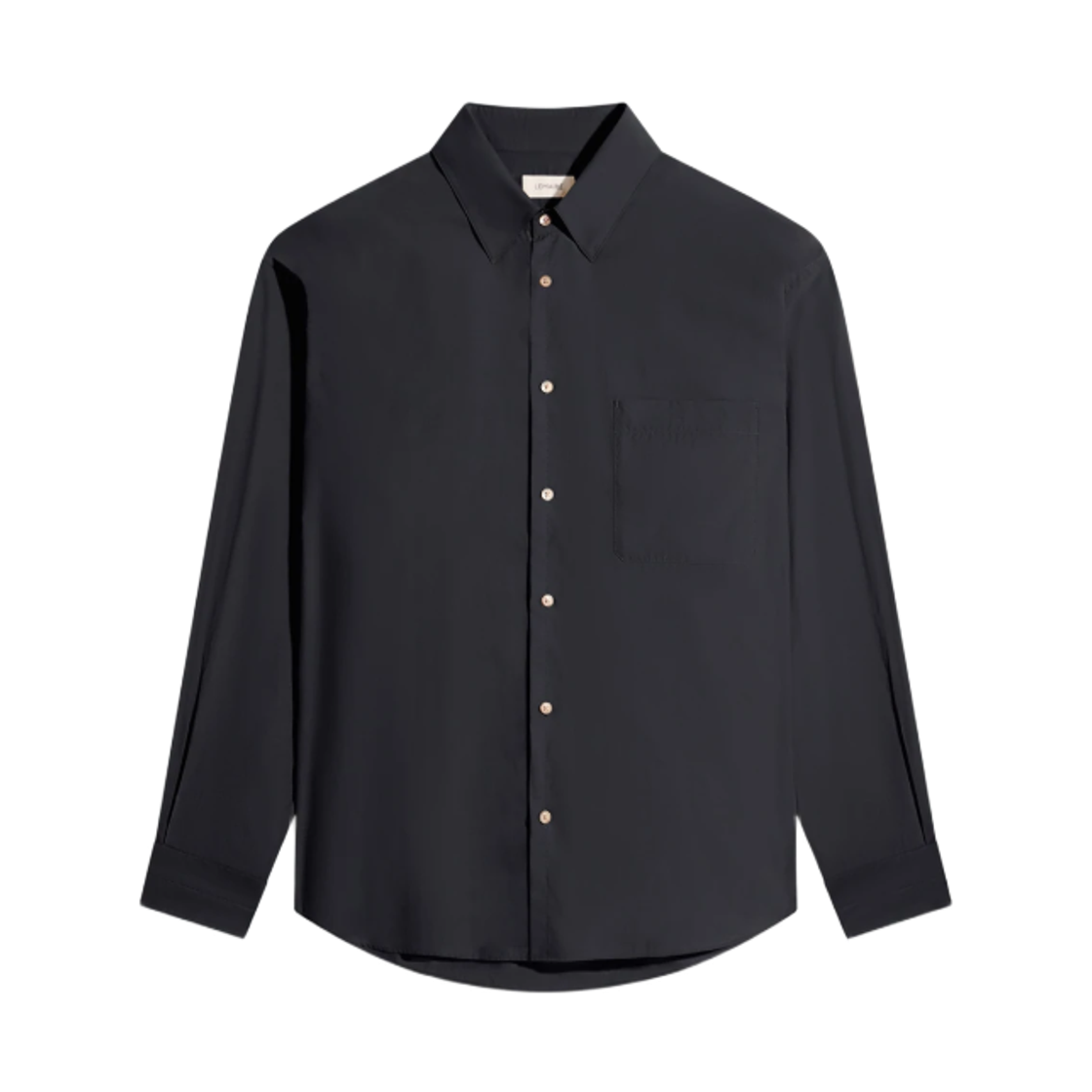 SH1236-LF1500-998 Lemaire Washed Cotton Silk Regular Shirt Squid Ink