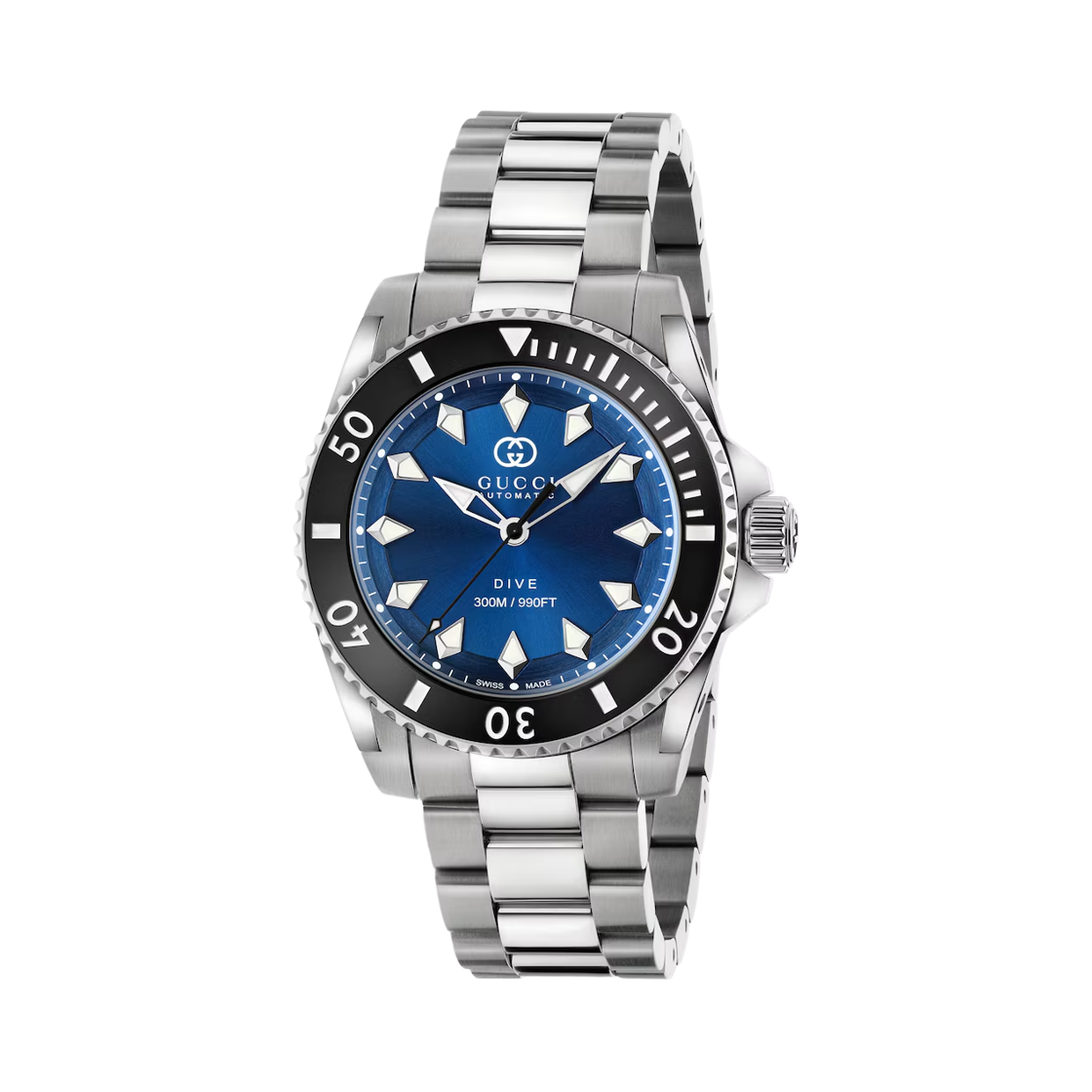 796779-I18B0-8605 Gucci Dive Automatic Watch 40mm Stainless Steel Blue