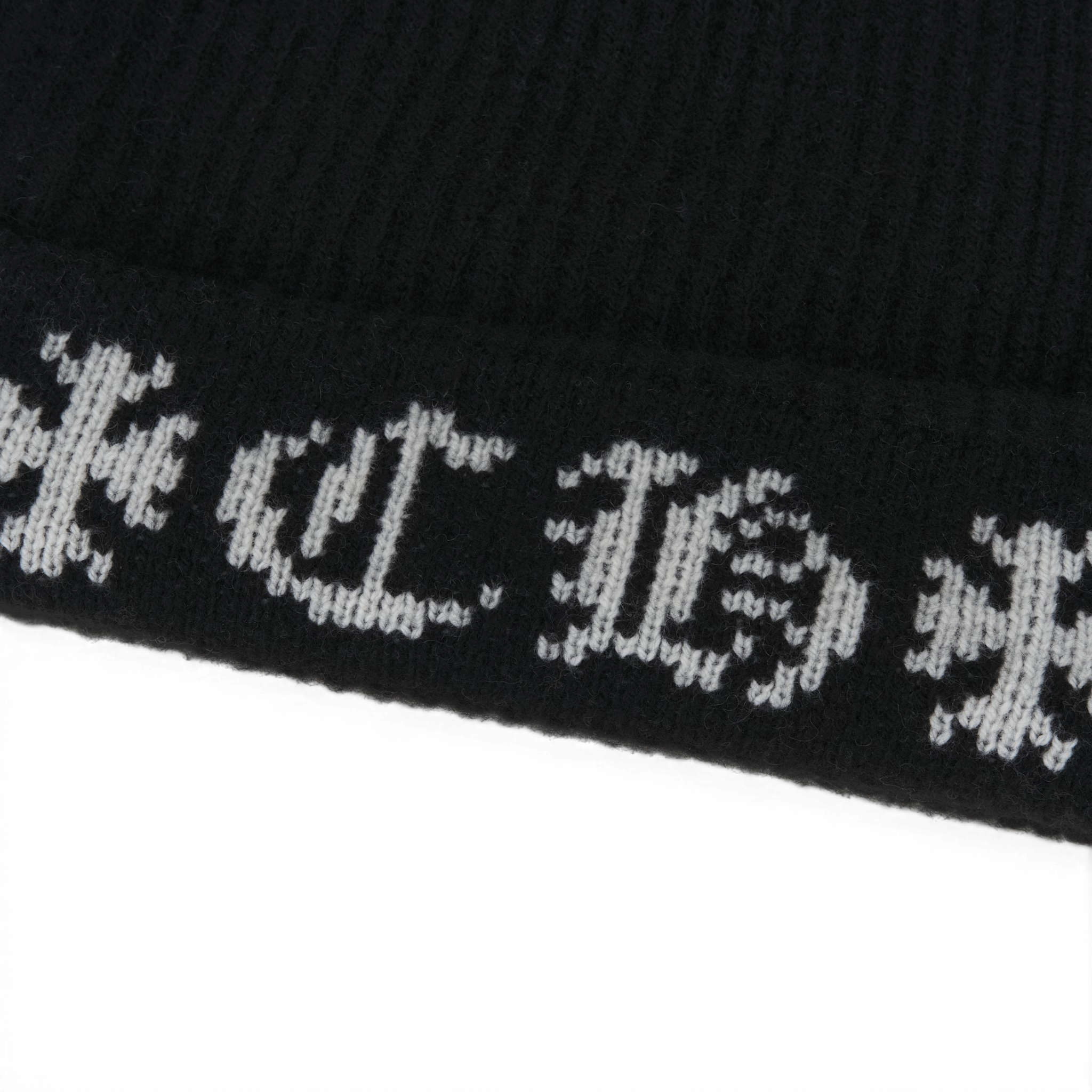 크롬하츠 빅 대디 캐시미어 비니 블랙 (크로스 탑 버튼 버전)(Chrome Hearts Big Daddy Cashmere Beanie Black (Cross Top Button Ver.)) - 3