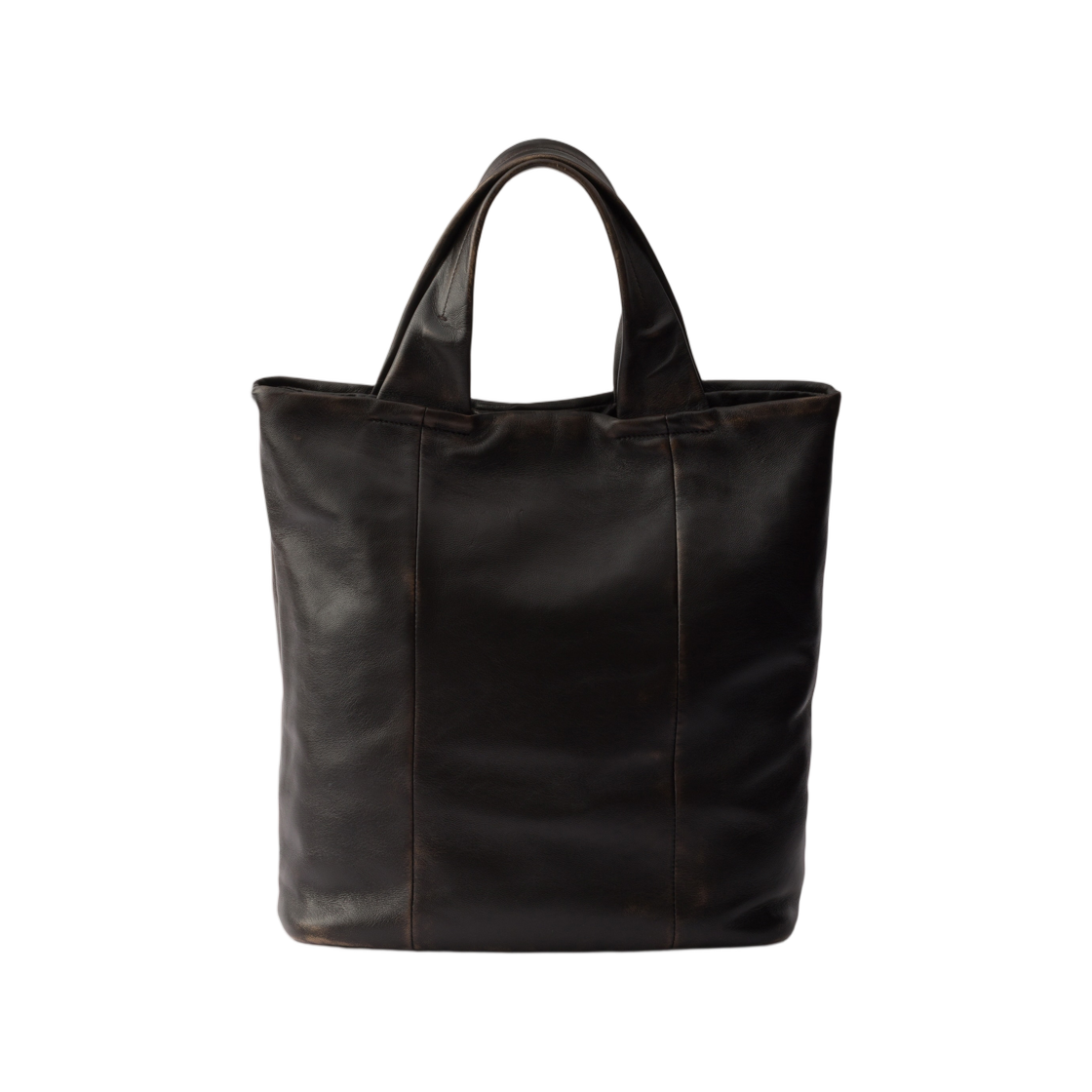 프라다 디스트레스드 나파 레더 토트백 다크 브라운(Prada Distressed Nappa Leather Tote Bag Dark Brown) - 2