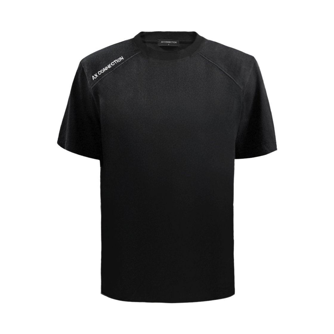 에이엑스커넥션 디스트로이드 테크니컬 로고 티셔츠 레귤러 블랙(AX CONNECTION Destroyed Technical Logo T-Shirt Black (Regular-Fit))