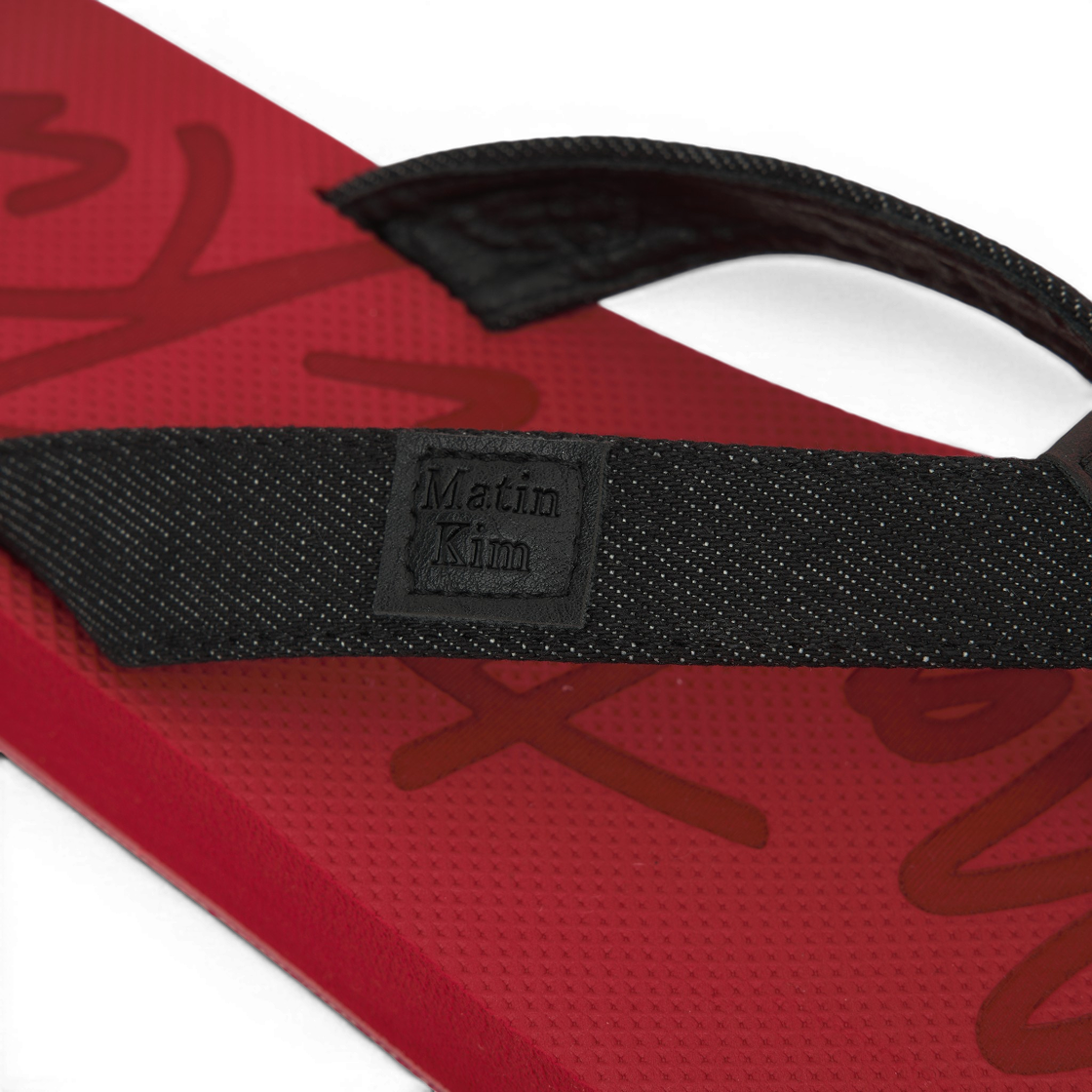 마뗑킴 마틴 데님 루프 플립 플랍 레드(Matin Kim Matin Denim Loop Flip Flop In Red) - 7