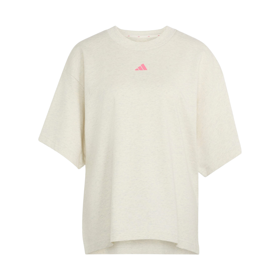 KX3166 (W) Adidas 3-Stripes Studio T-Shirt Chalk White Melange - KR Sizing
