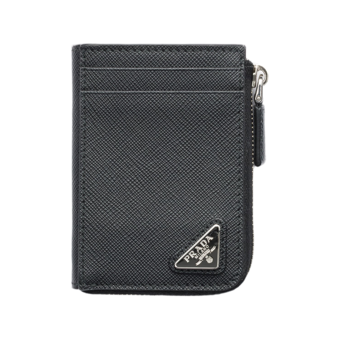 2MC129-QHH-F0002 Prada Saffiano Leather Card Holder Black