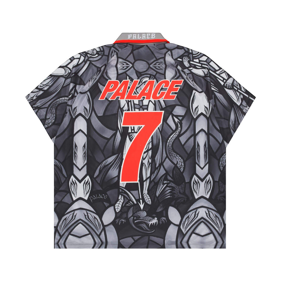 팔라스 x 나이키 잉글랜드 숏슬리브 사커 저지 퓨터 그레이 브라이트 크림슨(Palace x Nike England Short Sleeve Soccer Jersey Pewter Grey Bright Crimson) - 2