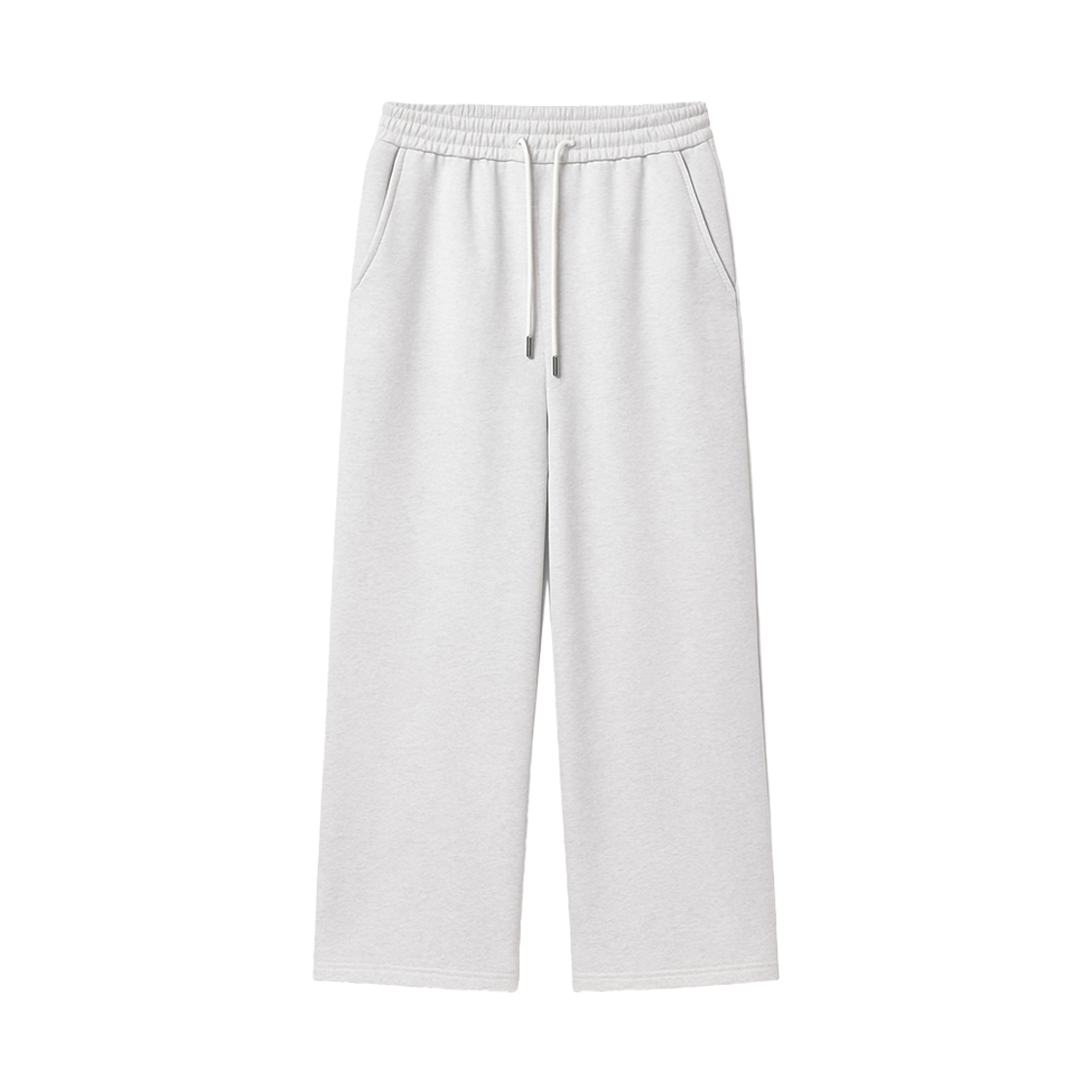 지크립 스트링 허리밴딩 와이드  트레이닝 스웻 팬츠 백메란지(GCLIP String Waistband Wide Training Sweat Pants WHITE MERANGE) - 1