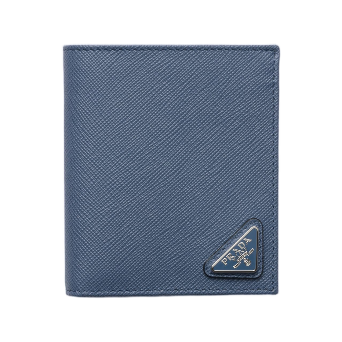2MO004-QHH-F0D57 Prada Saffiano Leather Wallet Aviation Blue