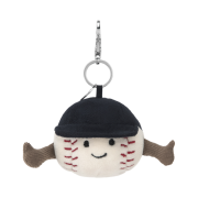 Jellycat Amuseable Sports Baseball Bag Charm White