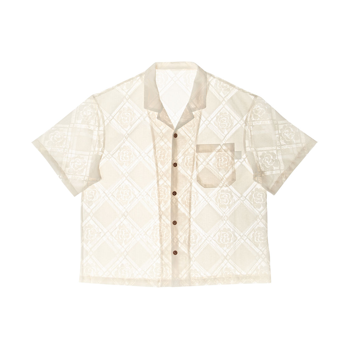 고트 레이스 하와이안 셔츠 아이보리(GORT Lace Hawaiian Shirts Ivory)