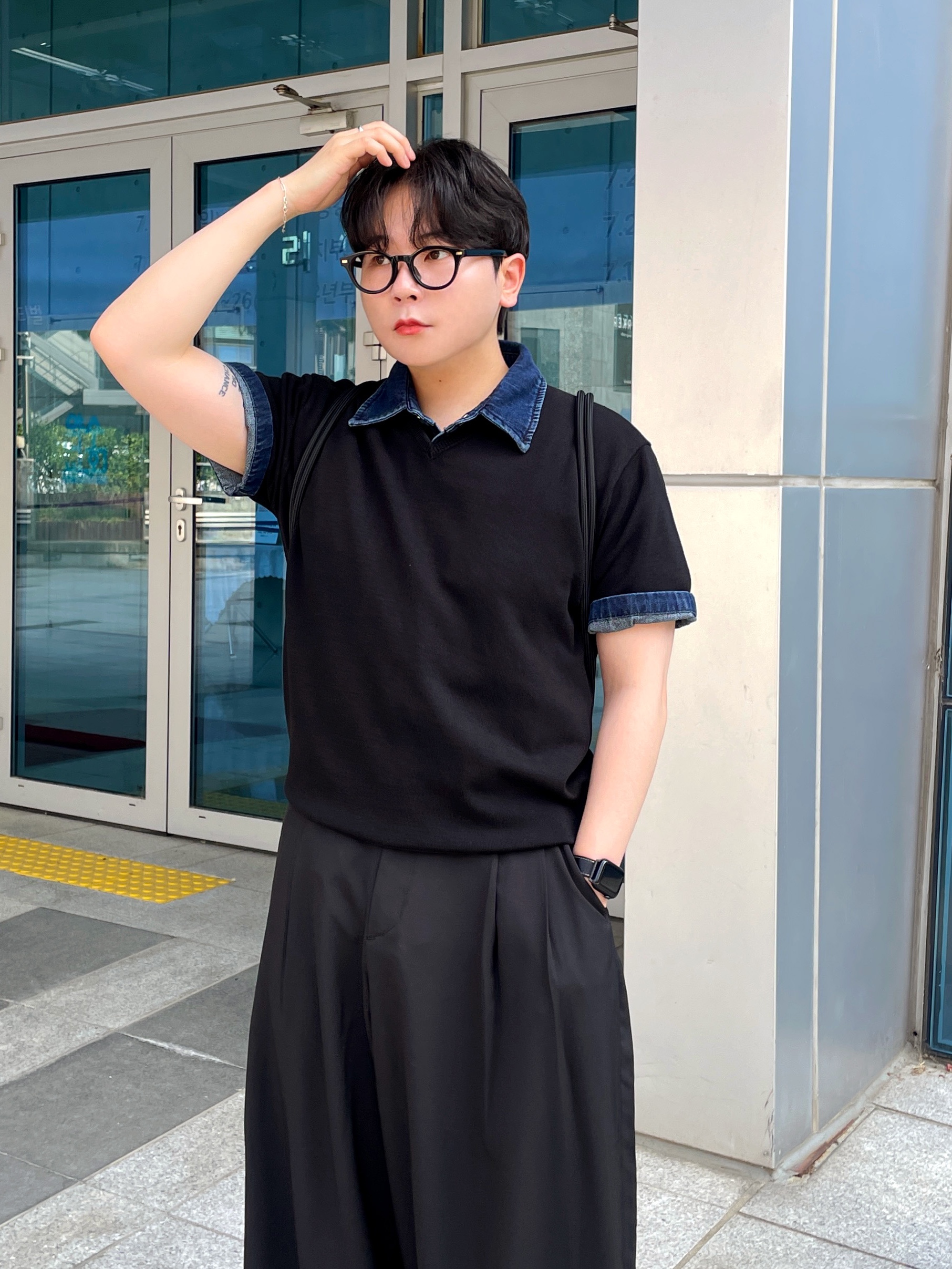 (W) Nike V5 RNR Black Anthracite 착용 스타일 - 2