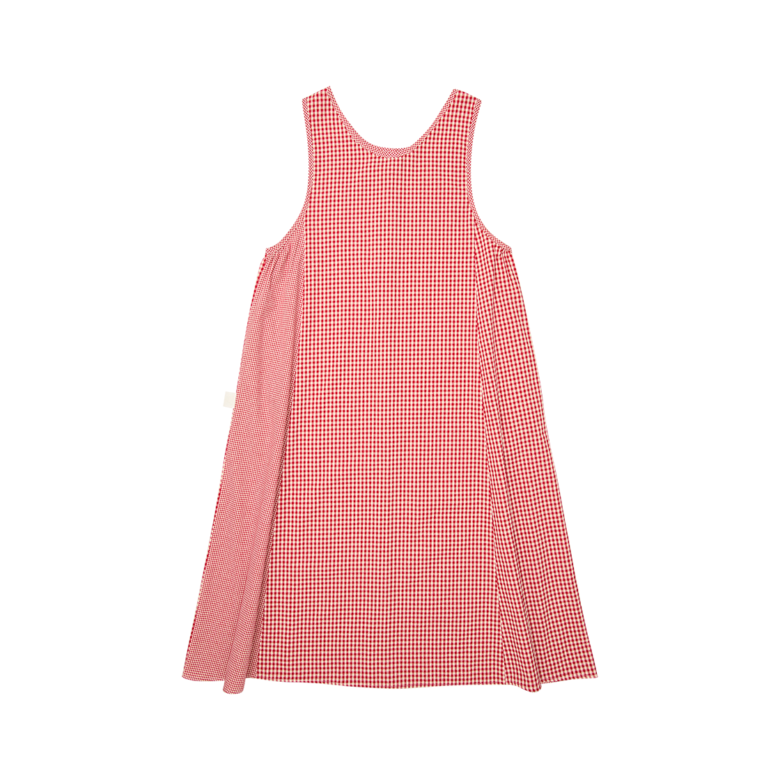 고트 체크 롱 베스트 드레스 체크 레드((W) GORT Check Long Vest Dress Check Red) - 2
