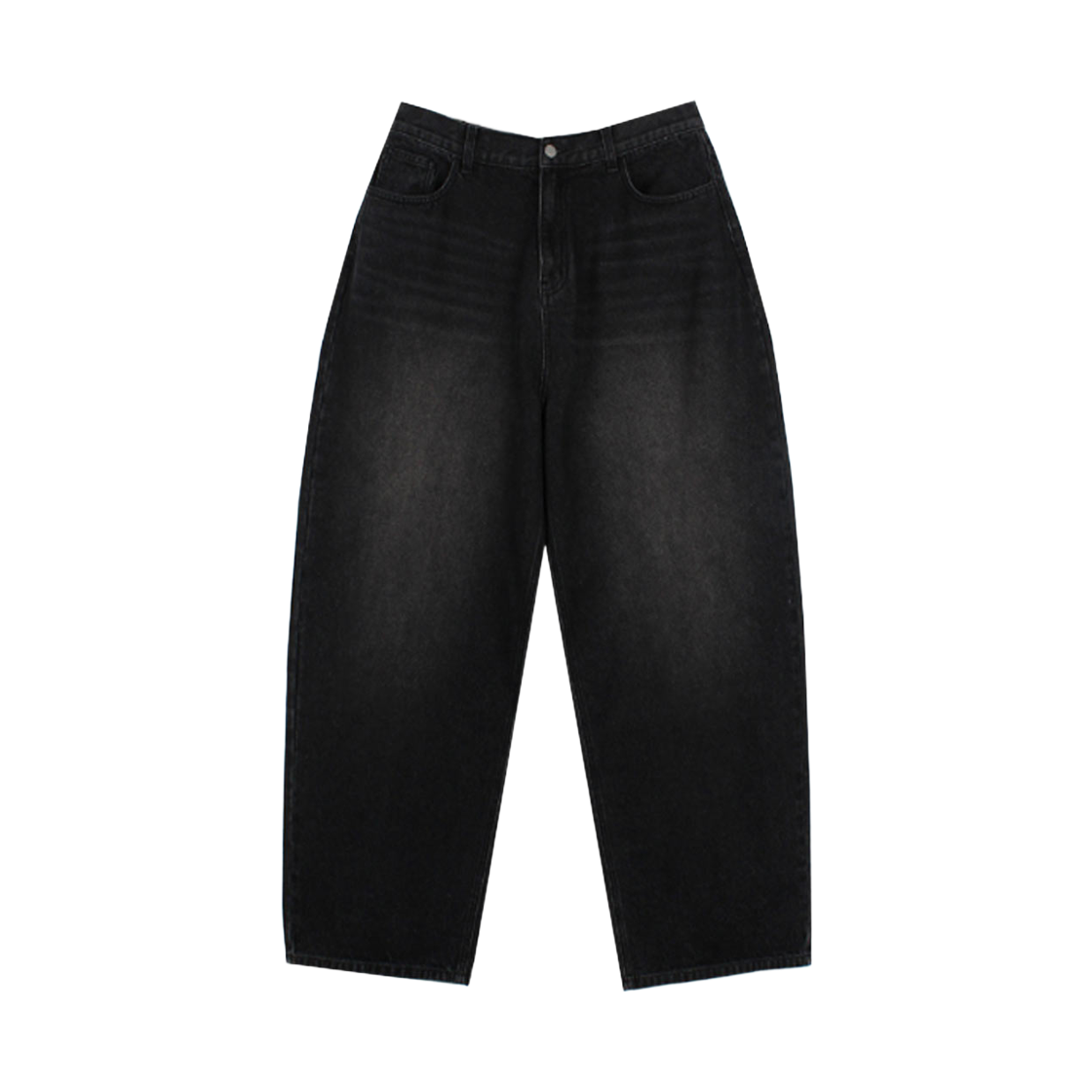 지크립 워시드 벌룬 슈퍼 와이드 데님 팬츠 블랙(GCLIP Washed Balloon Super Wide Denim Pants Black) - 1