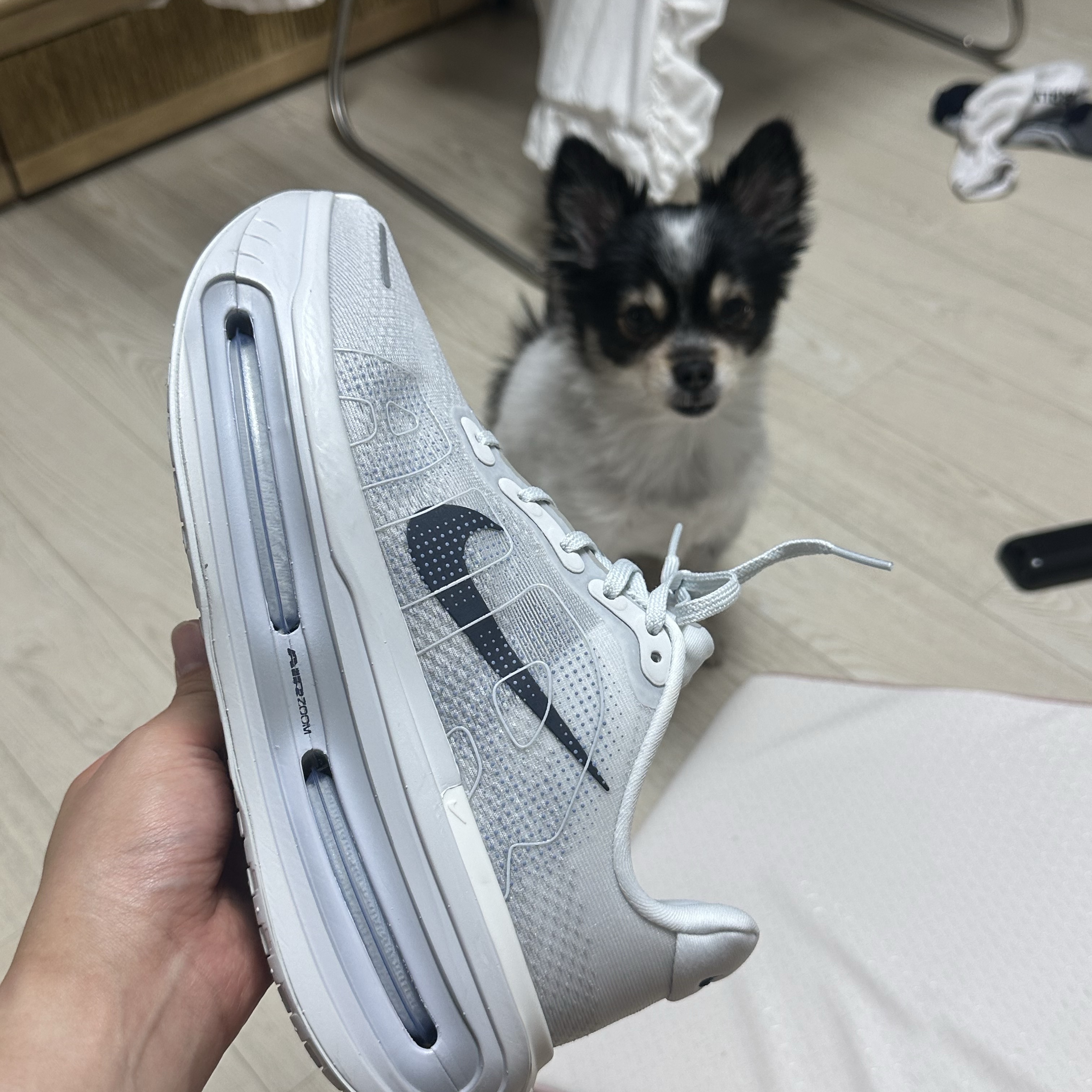 Nike Vomero Premium Off White Grey Fog 착용 스타일 - 3