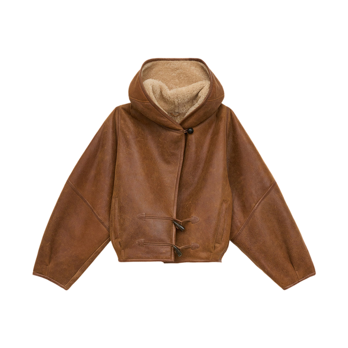 (W) 이자벨 마랑 아미엘 숏 셔링 코트 꼬냑((W) Isabel Marant Amiel Short Shearling Coat Cognac)