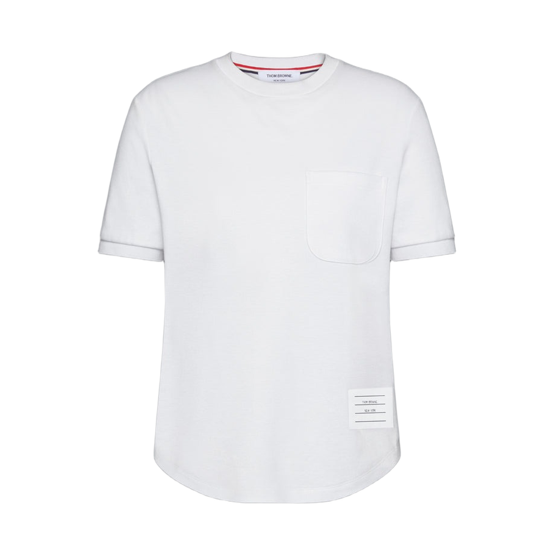 FJS223A-J0055-100 (W) Thom Browne Cotton Milano Pocket T-Shirt White