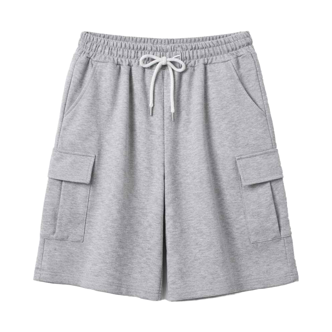 지크립 스트링 밴딩 핀턱 포켓카고 버뮤다 반바지 스웻팬츠 그레이(GCLIP String Banding Pintuck Pocket Cargo Bermuda Shorts Sweatpants Gray) - 1