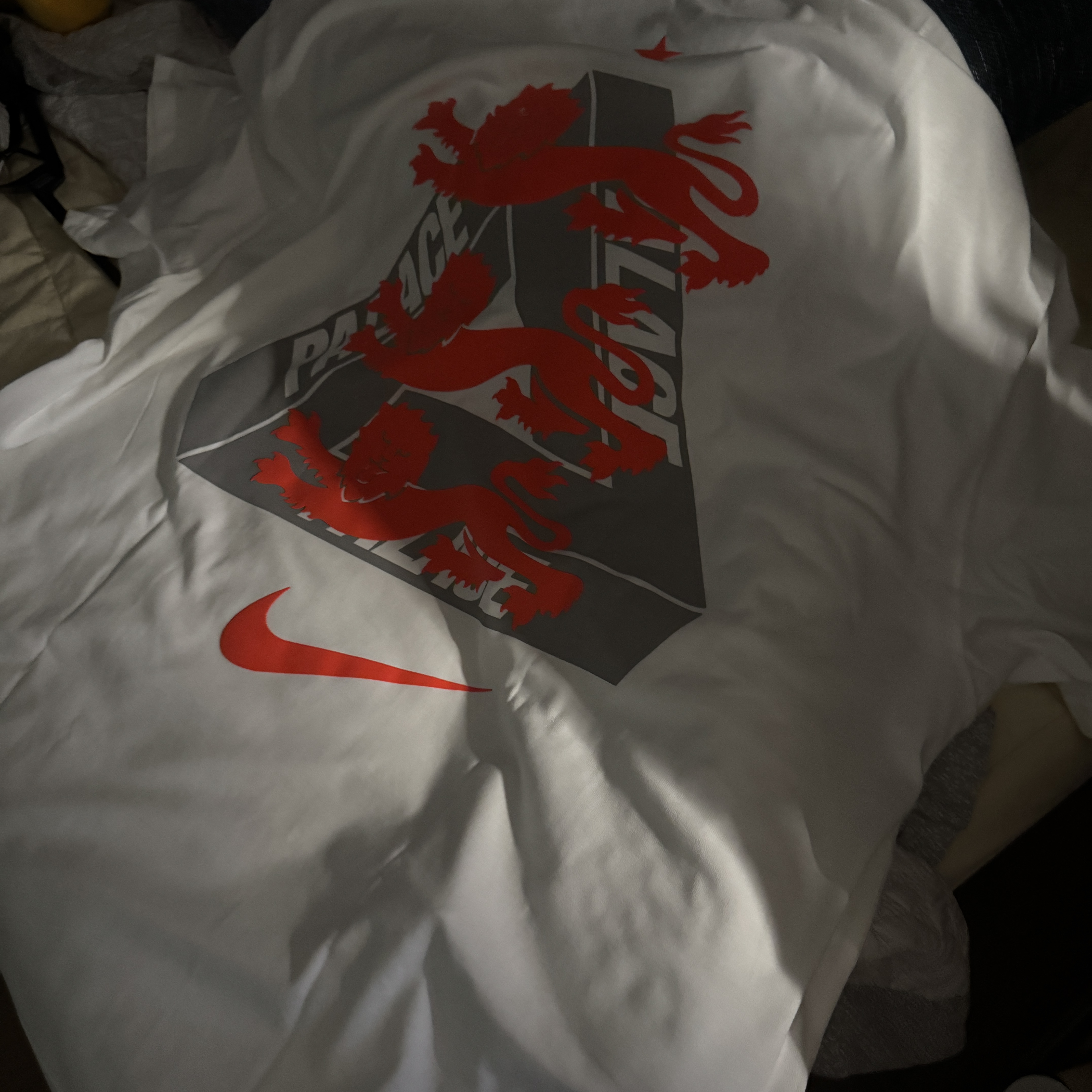 Palace x Nike England T-Shirt White 착용 스타일