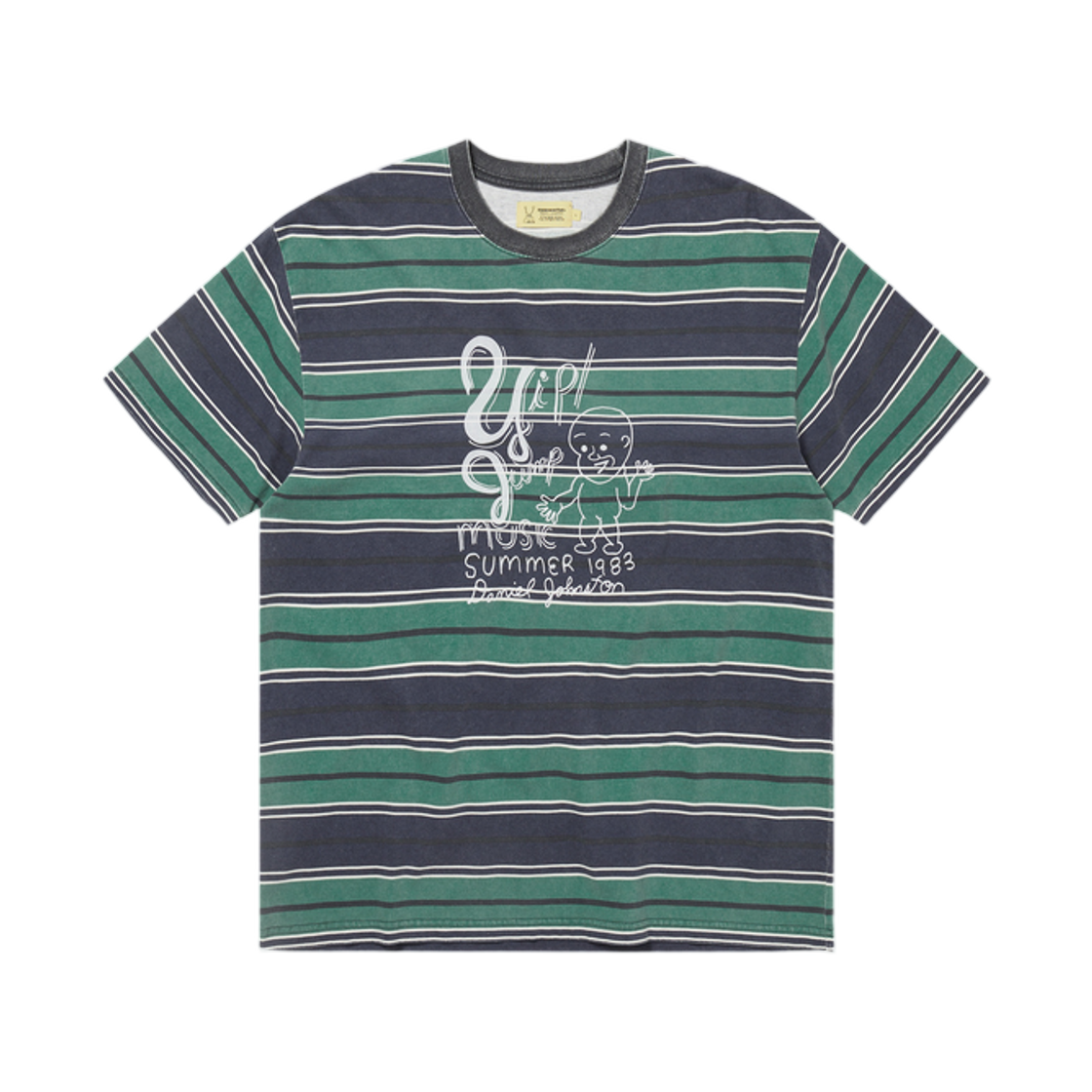 - thisisneverthat x Daniel Johnston Yip Jump Striped T-Shirt Navy