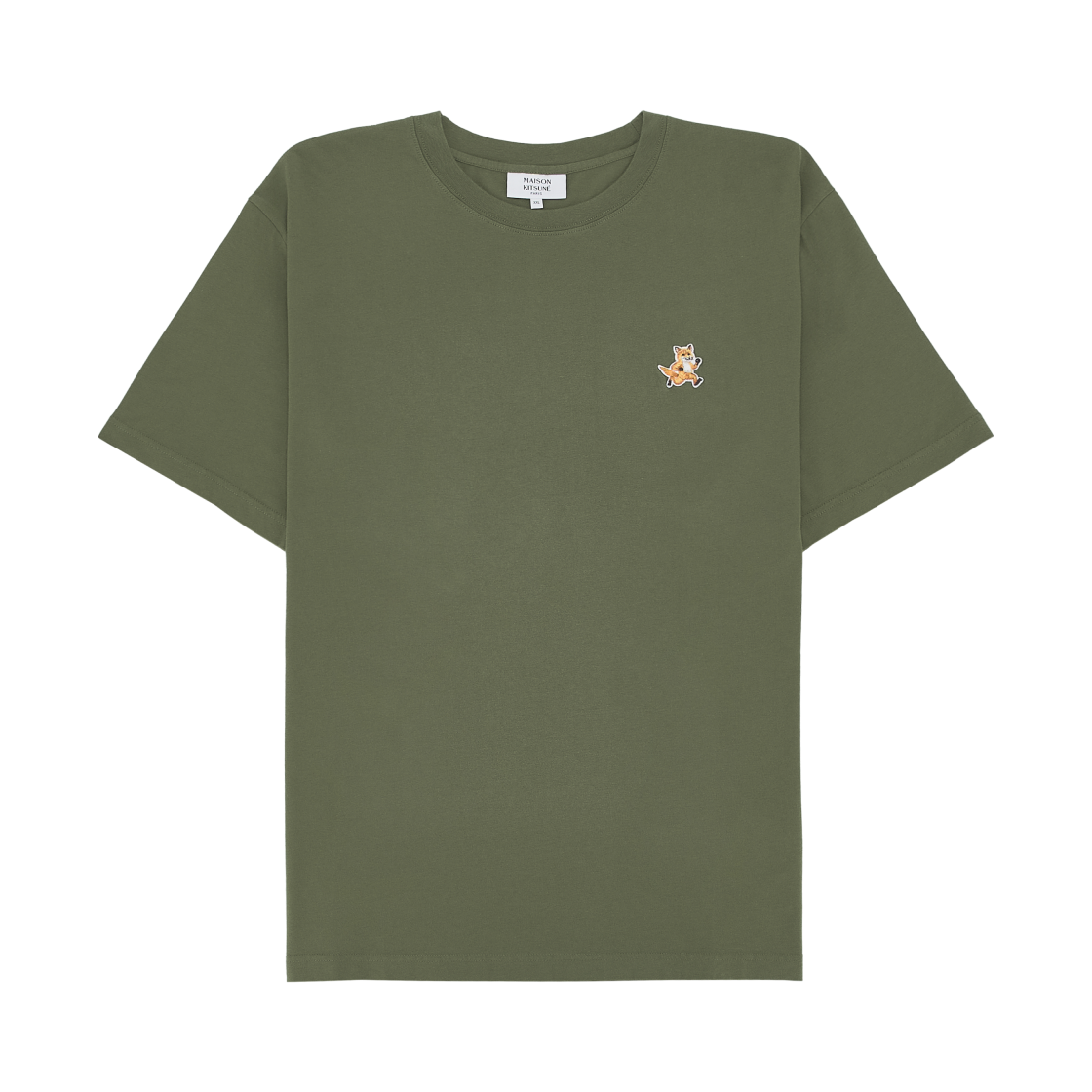 MM00125KJ0008-0079 Maison Kitsune Speedy Fox Patch Comfort T-Shirt Bay Leaf