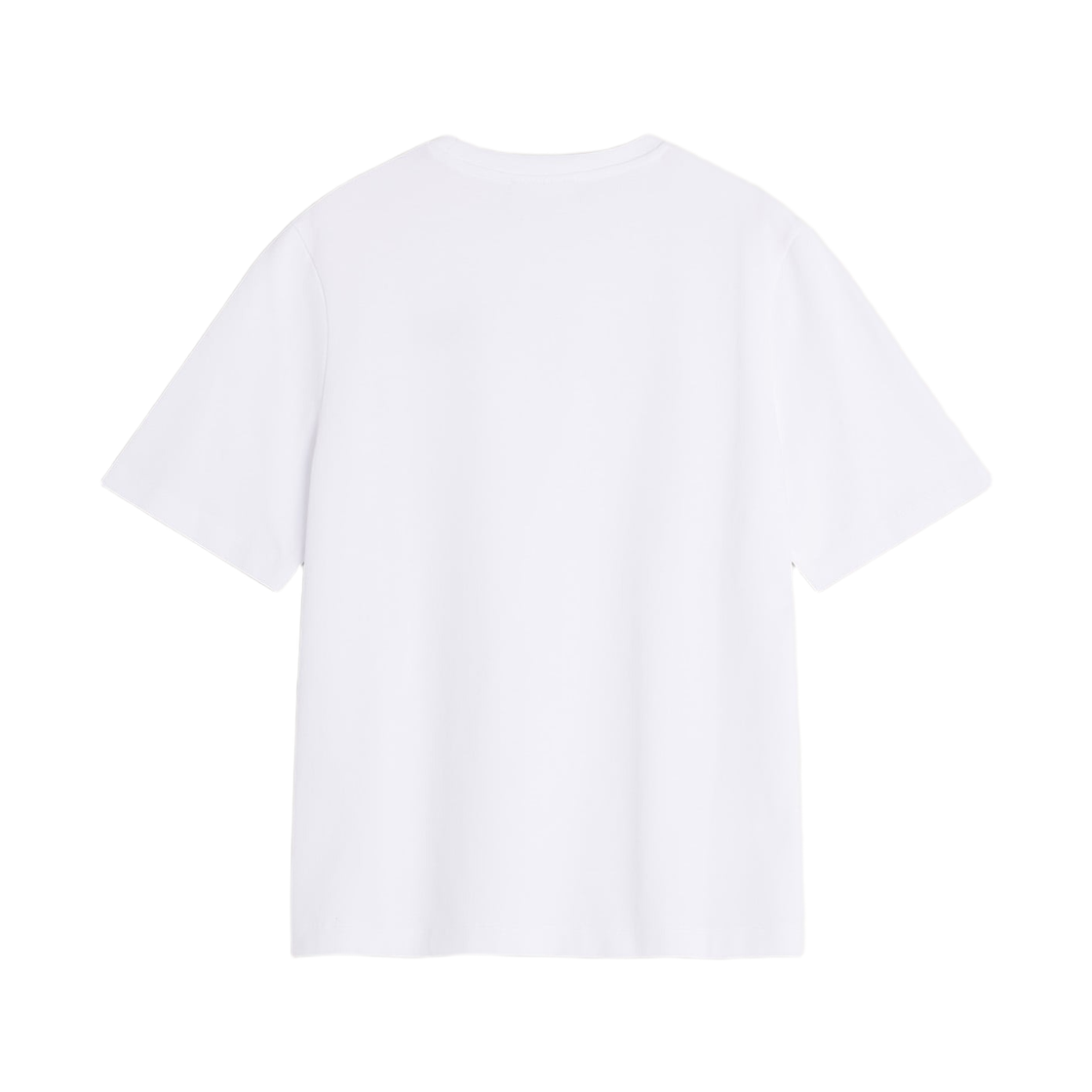 (W) 메종 키츠네 핸드라이팅 컴포트 티셔츠 화이트 블랙((W) Maison Kitsune Handwriting Comfort T-Shirt White Black) - 2