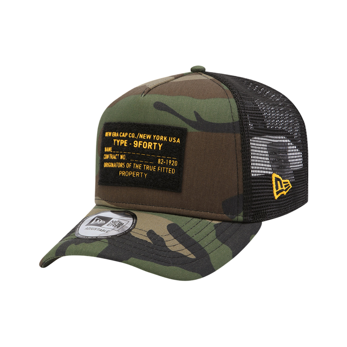 15206360 New Era Sponge Series K-Frame Trucker Ball Cap Woodland Camo
