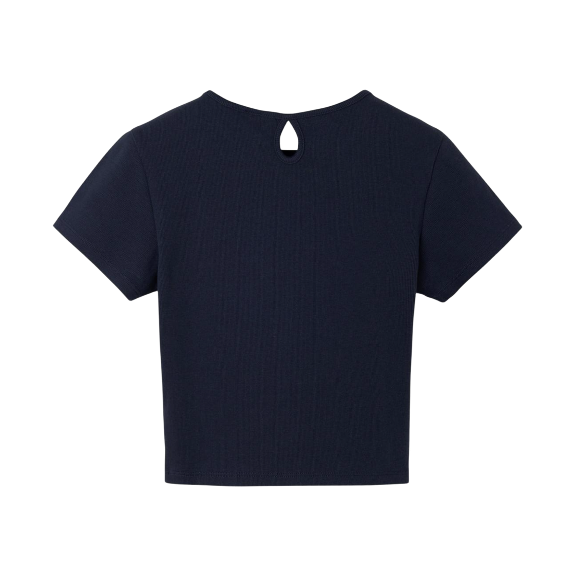 부디 무드라 키홀 립 숏슬리브 네이비 블레이저(Budhi Mudra Keyhole Rib Short Sleeve Navy Blazer) - 2