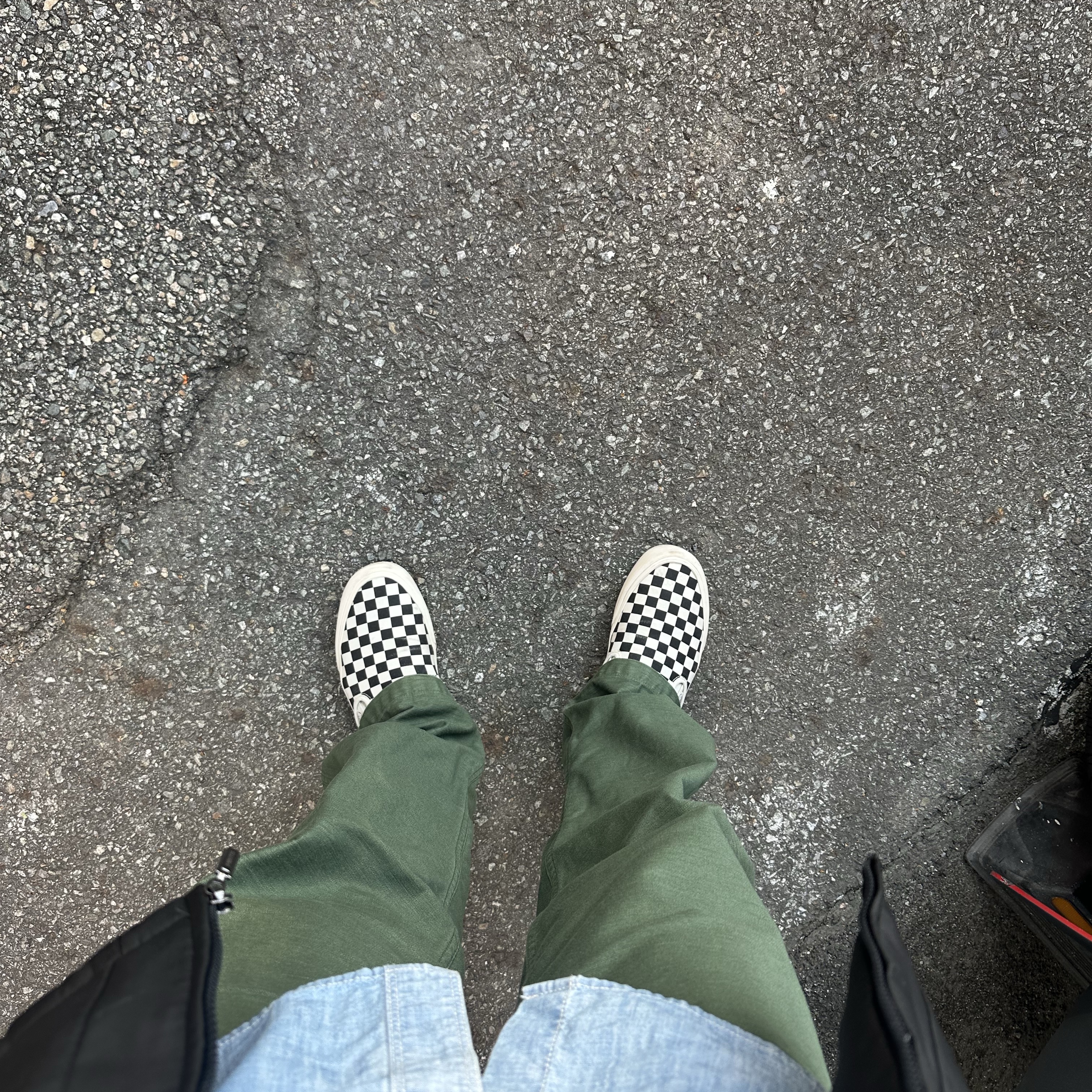 Vans Checkerboard Comfycush One Black 착용 스타일