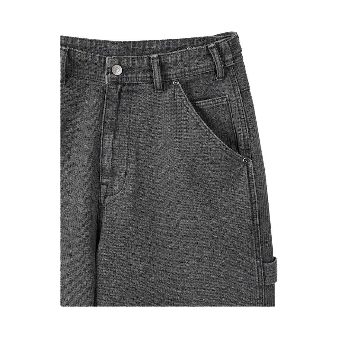 24/7 시리즈 체인드 웨일 데님 쇼츠 그레이(24/7 series Chained Wale Denim Shorts Gray) - 4