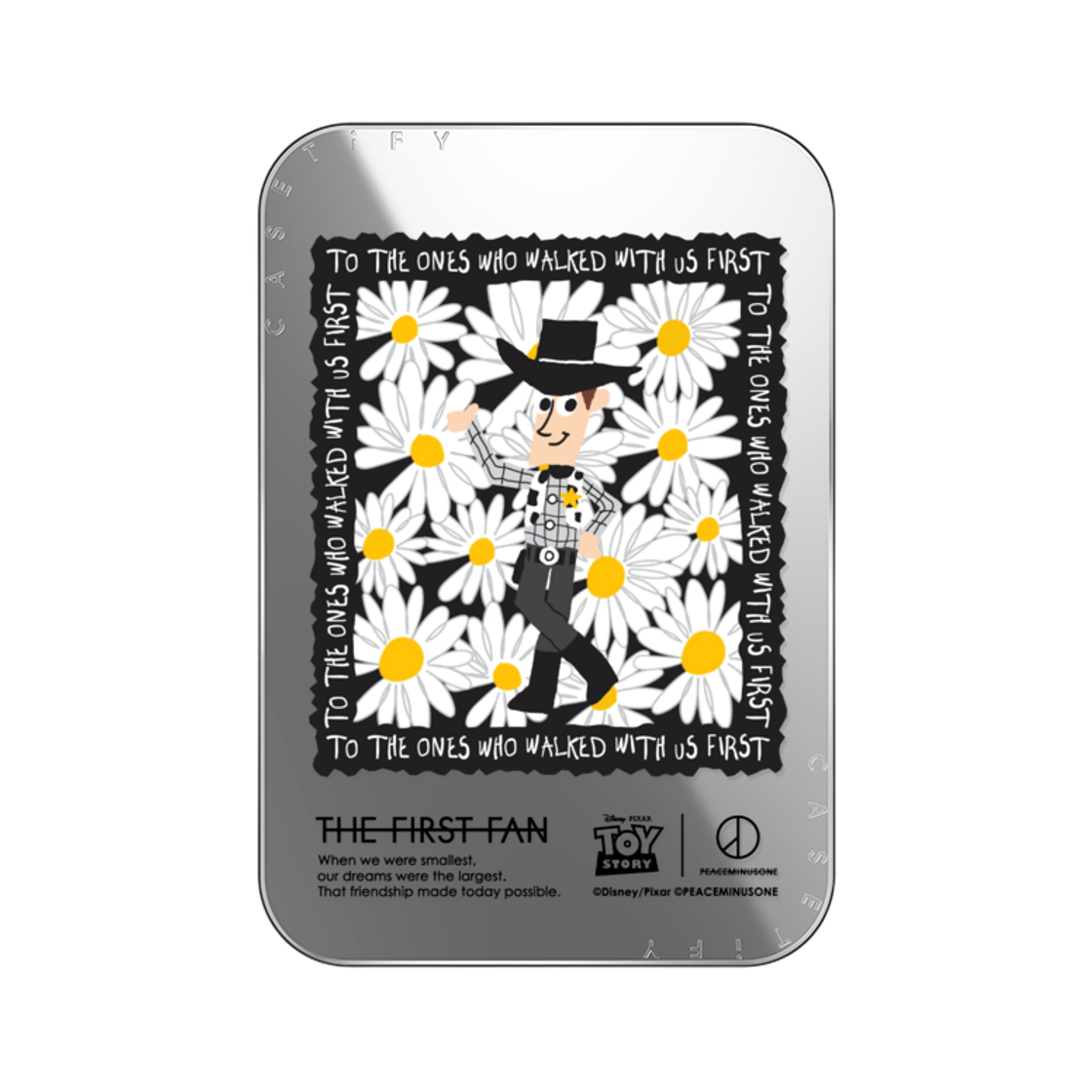 케이스티파이 x 피스마이너스원 x 토이 스토리 더 퍼스트 팬 미러 스내피 맥세이프 카드홀더 스탠드(Casetify x Peaceminusone x Toy Story The First Fan Mirror Snappy Magsafe Cardholder Stand)