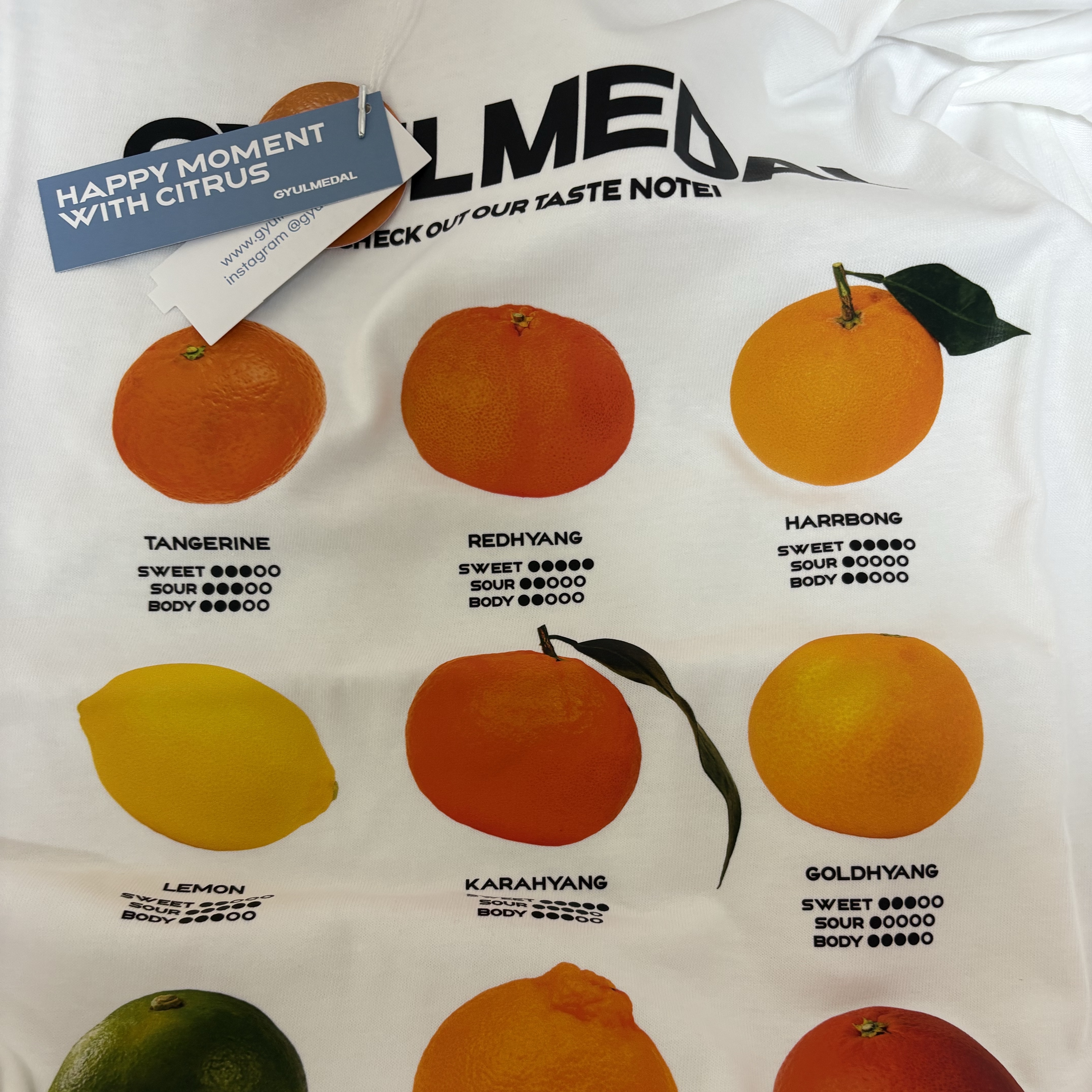 [KREAM 단독] GYULMEDALxUniqlo 25SS Citrus Pallete T-Shirts 착용 스타일