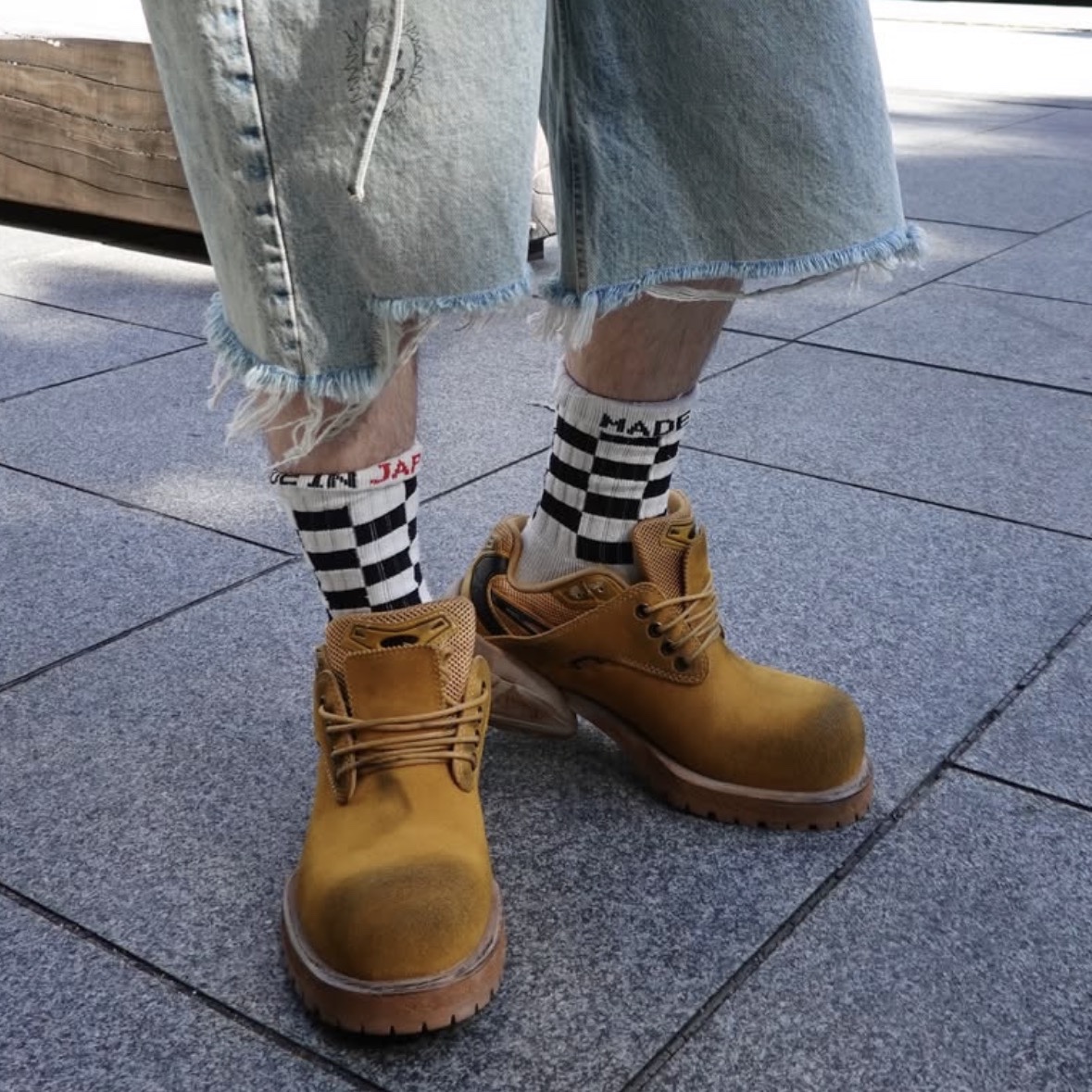 Remagine Hybrid Derby Shoes Starting Bigger Nasty Wheat 착용 스타일
