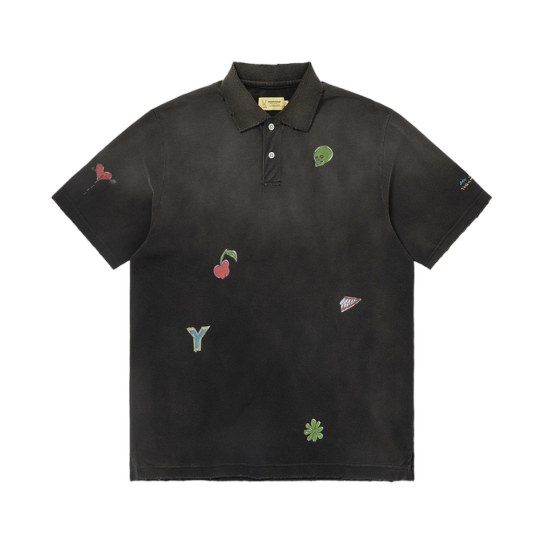 DN261TTSPS01-BLK thisisneverthat x Daniel Johnston Faded Jersey S/S Polo Black
