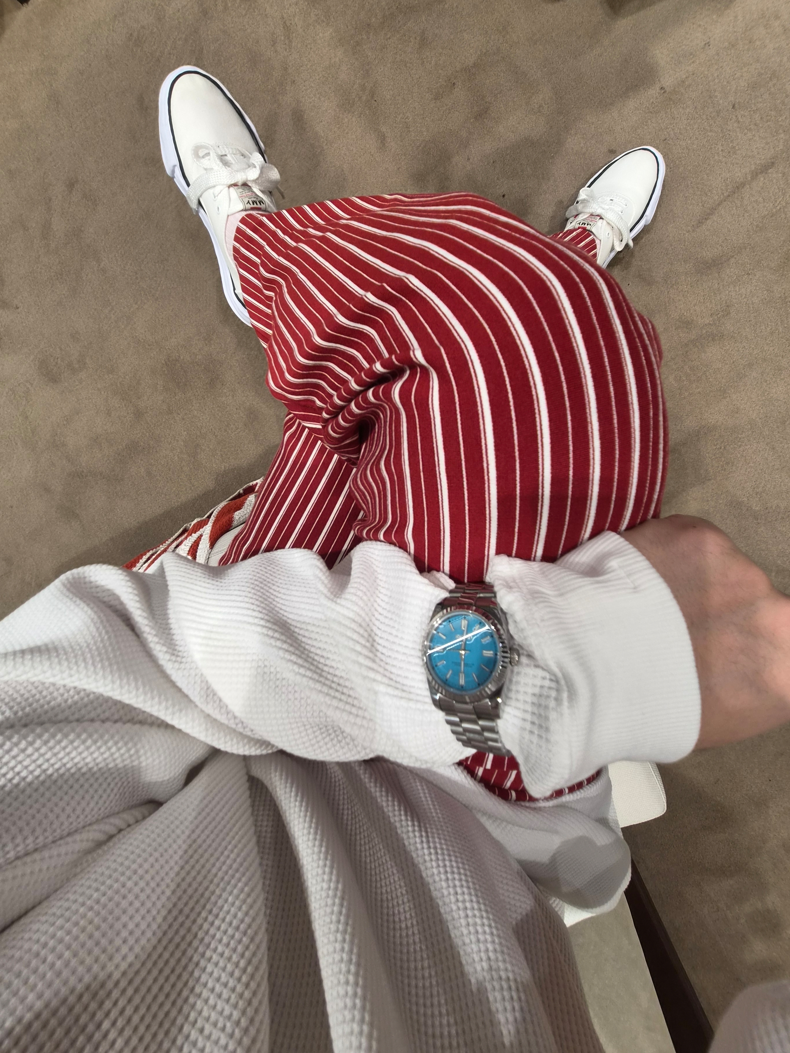 Maison Mihara Yasuhiro Baker OG Sole Canvas Low Cut Sneakers White, Typing Mistake Dusty Black 80-90’s Vntg Cap (Vintage Symbol Parody) 착용 스타일 - 5