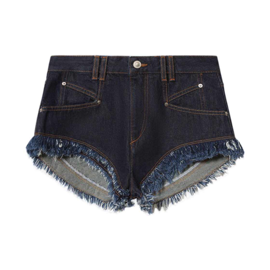 SH0283FA-D1H02I-30DM (W) Isabel Marant Eneidala Denim Shorts Dark Midnight