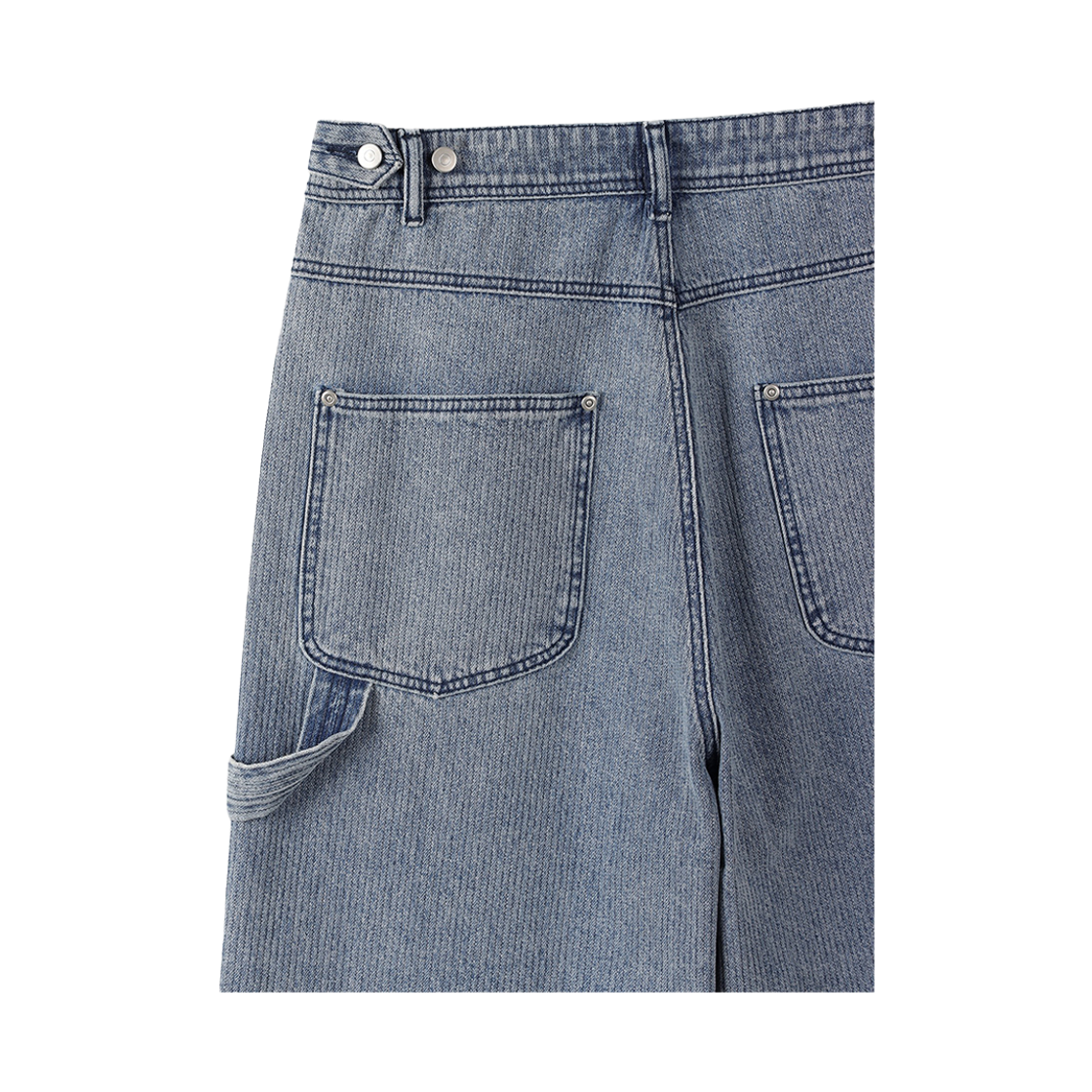24/7 시리즈 체인드 웨일 데님 쇼츠 블루(24/7 series Chained Wale Denim Shorts Blue) - 6