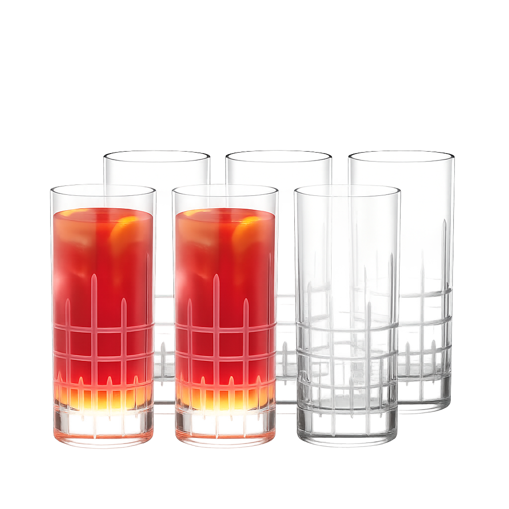 STOZLE032 Stölzle New York Bar Manhattan Crystal Long Juice Glass (380ml) Set of 6